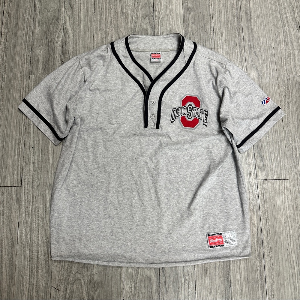 Vintage 90’s Rawlings Ohio State Buckeyes Baseball Jersey Shirt